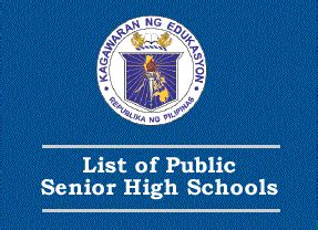 list of public schools in taguig city|List of Public Senior High Schools DepEd .